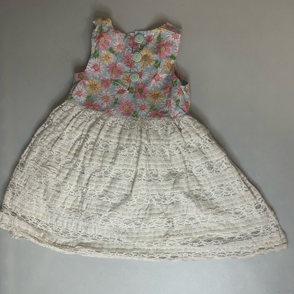 Matilda Jane Hello Lovely Sweet Smiles Twirly Floral Lace Dress Size 4 - Picture 3 of 4